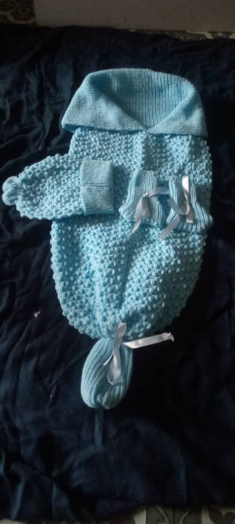 Unisex Baby Shawl A1 - Blue