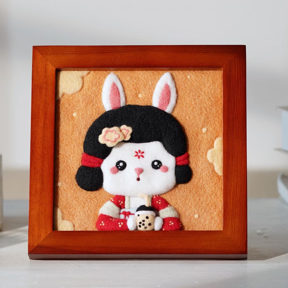 Wool  Felt Kit Gift DIY Ornament W/ Photo Frame Picture For E