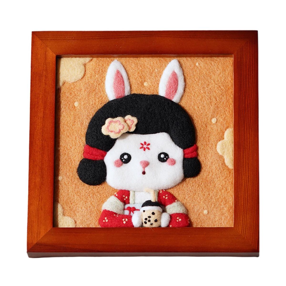 Wool  Felt Kit Gift DIY Ornament W/ Photo Frame Picture For E