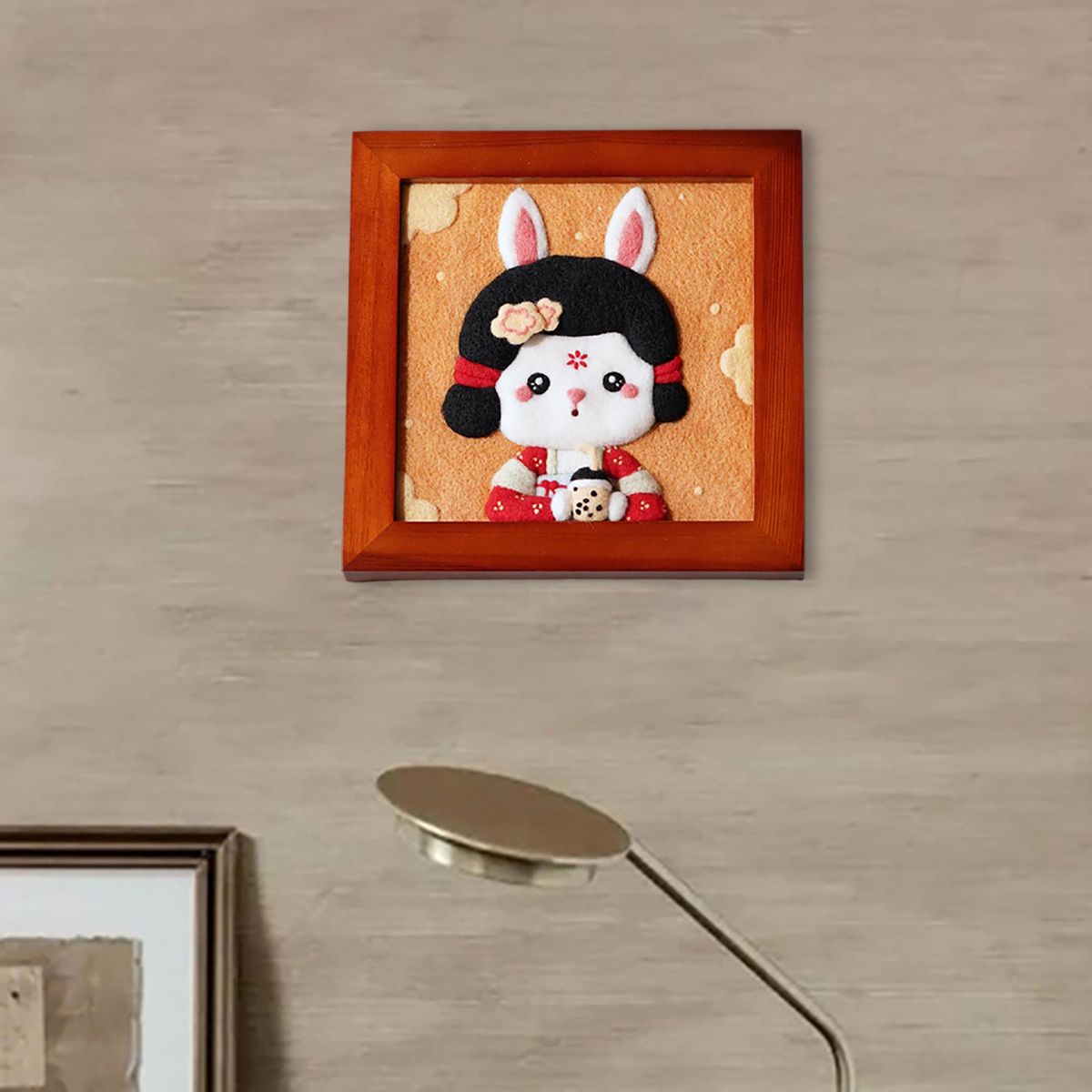Wool  Felt Kit Gift DIY Ornament W/ Photo Frame Picture For E