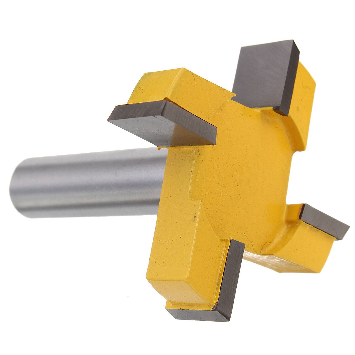 1/2" Shank TCT Bit Set Spoilboard For Wood Woodwork Tools Yellow 4 WINGS