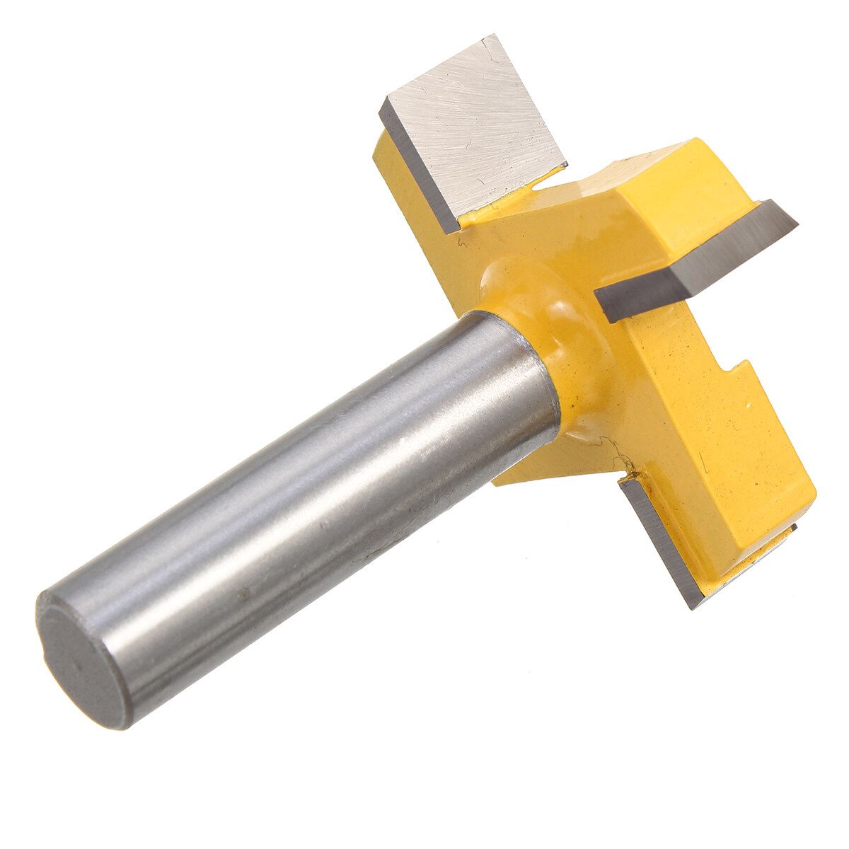 1/2" Shank TCT Bit Set Spoilboard For Wood Woodwork Tools Yellow 4 WINGS