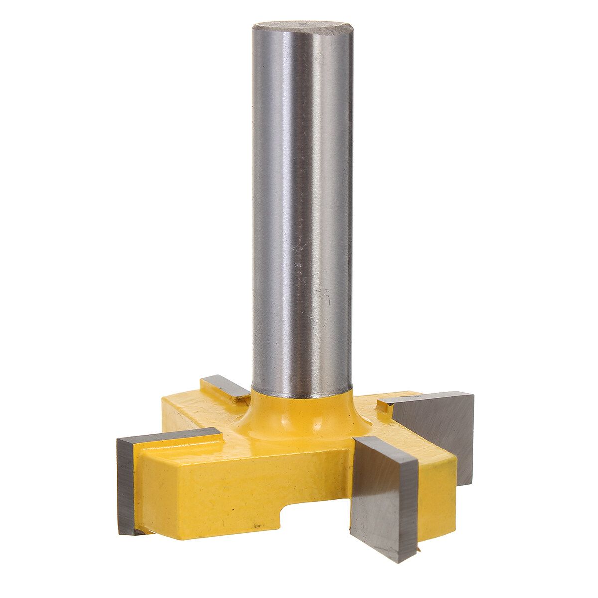 1/2" Shank TCT Bit Set Spoilboard For Wood Woodwork Tools Yellow 4 WINGS