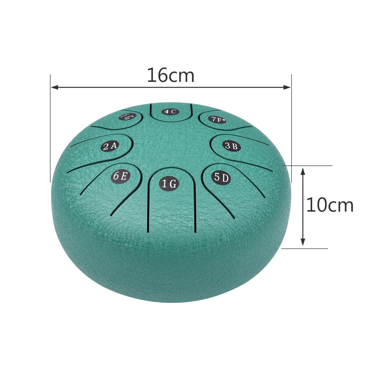 6-inch Mini 8-Tone Steel Tongue Drum G Key Percussion Instrument Hand Pan Drum with Drum Mallets Carry Pouch Music Book