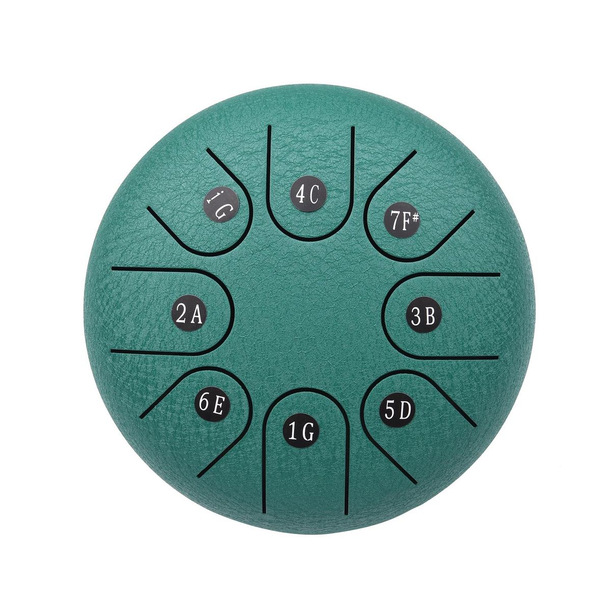 6-inch Mini 8-Tone Steel Tongue Drum G Key Percussion Instrument Hand Pan Drum with Drum Mallets Carry Pouch Music Book