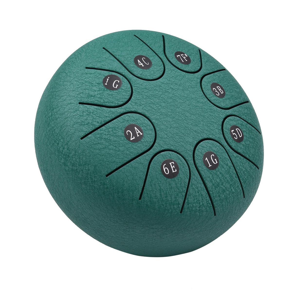 6-inch Mini 8-Tone Steel Tongue Drum G Key Percussion Instrument Hand Pan Drum with Drum Mallets Carry Pouch Music Book