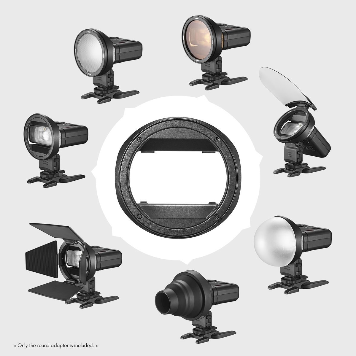 MF-CB Round Adapter For Godox MF12 Macro Flash AK-R1