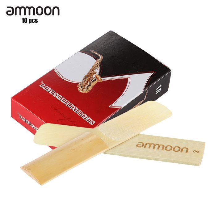 Ammoon 10-pack Pieces Strength 3.0 Bamboo Reeds For Eb Alto-3