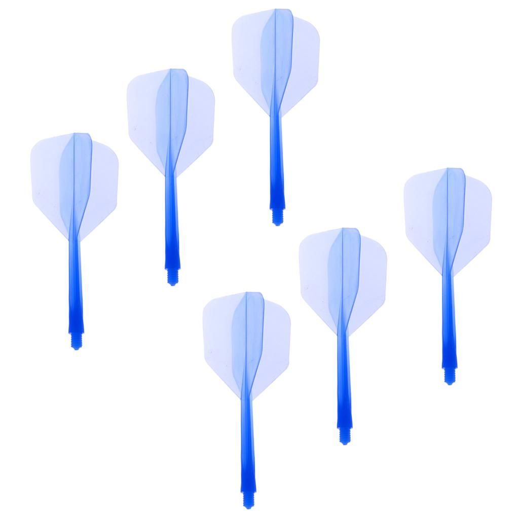 74mm (12 Pcs) 2BA Plastic Transparent Short Arrows Shafts Stems