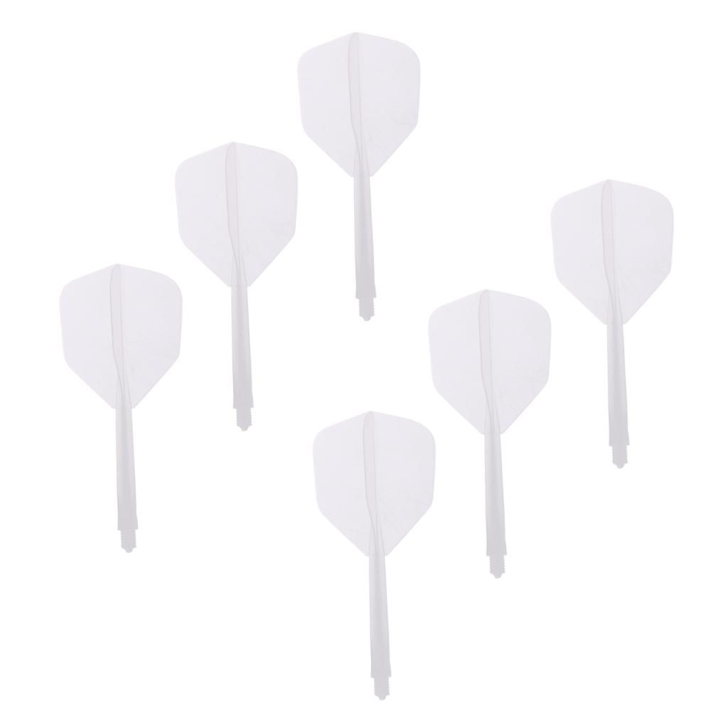 74mm (12 Pcs) 2BA Plastic Transparent Short Arrows Shafts Stems