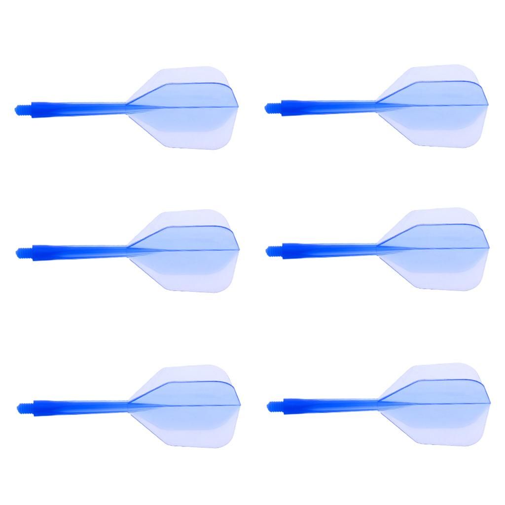 74mm (12 Pcs) 2BA Plastic Transparent Short Arrows Shafts Stems