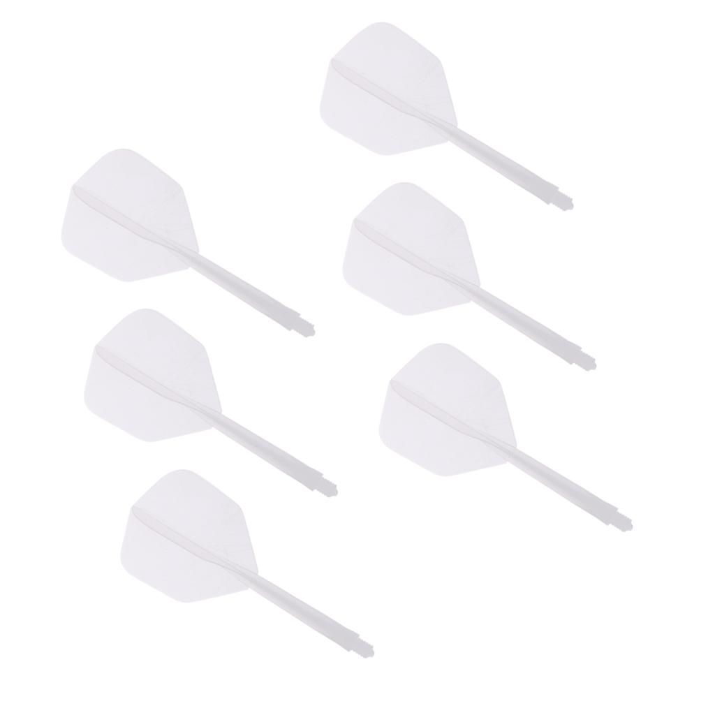 74mm (12 Pcs) 2BA Plastic Transparent Short Arrows Shafts Stems