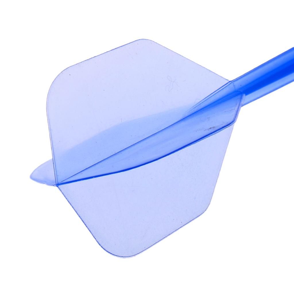 74mm (12 Pcs) 2BA Plastic Transparent Short Arrows Shafts Stems