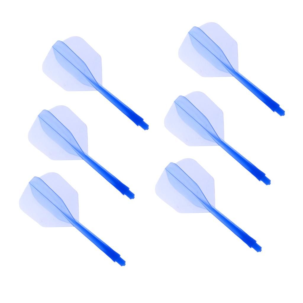 74mm (12 Pcs) 2BA Plastic Transparent Short Arrows Shafts Stems