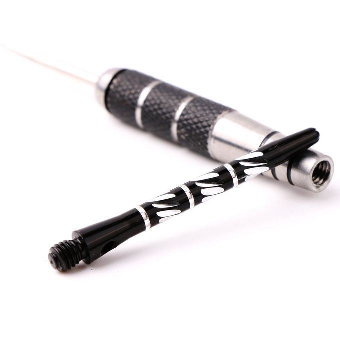 MT 6Pcs Steel Tip Darts Tungsten Barrel Aluminium Shafts Professional Dart Set-Sliver