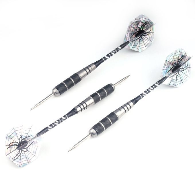MT 6Pcs Steel Tip Darts Tungsten Barrel Aluminium Shafts Professional Dart Set-Sliver