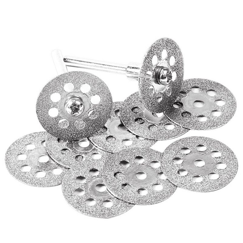 12 Pcs 22mm Diamond Cutting Wheels Rotary Tool Die Grinder