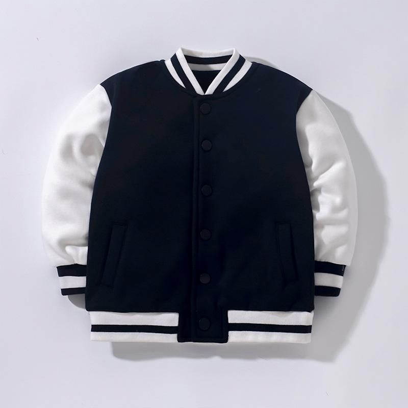 2023 Children's Coat Winter New European And American Girls Baseball Suit Fleece L