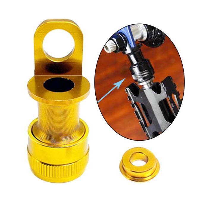 Bike Bicycle Fast Pedal Quick Release Buckle Holder For Folding Golden