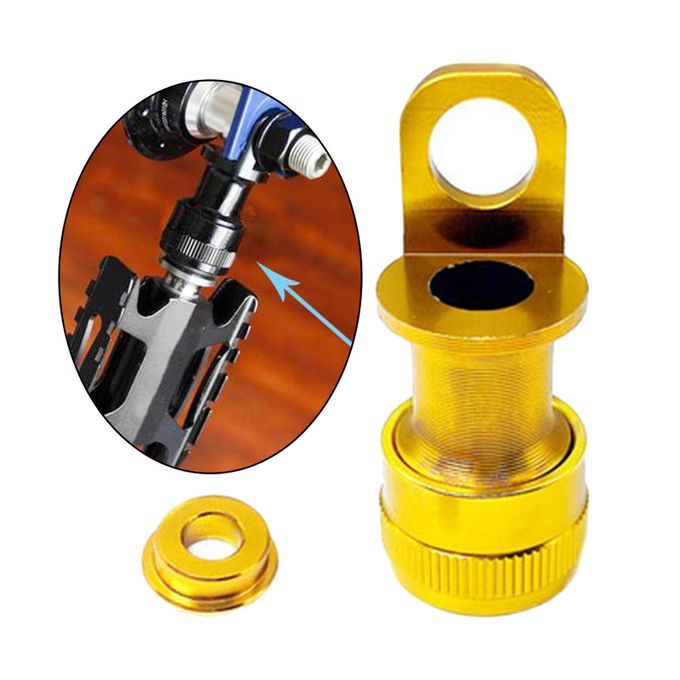 Bike Bicycle Fast Pedal Quick Release Buckle Holder For Folding Golden