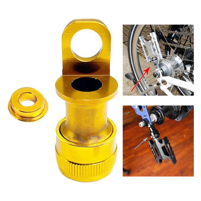 Bike Bicycle Fast Pedal Quick Release Buckle Holder For Folding Golden