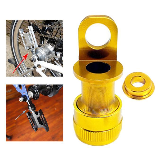 Bike Bicycle Fast Pedal Quick Release Buckle Holder For Folding Golden