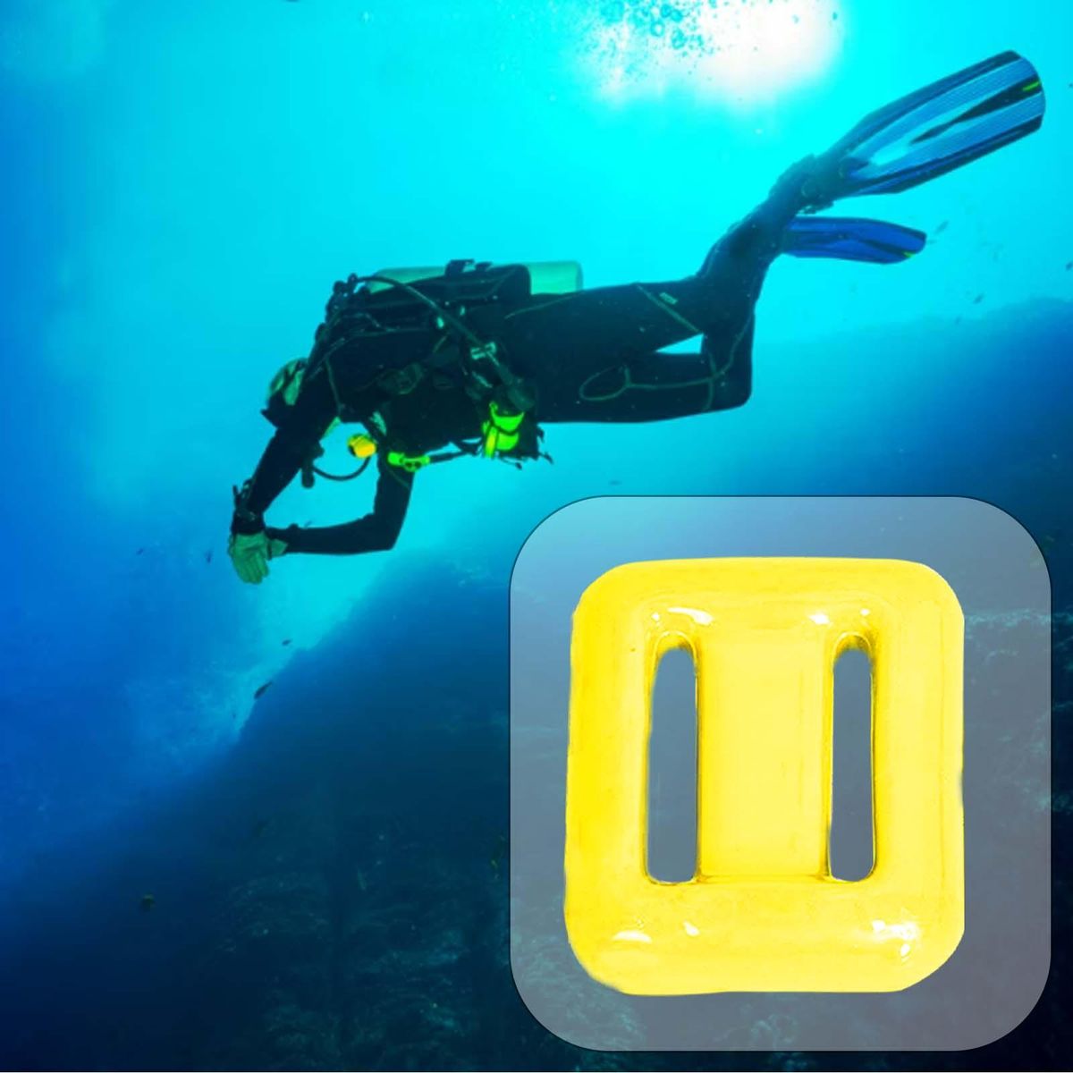 Solid Scuba Weights Diving Coated Counterweight PVC 0 Yellow 1500g