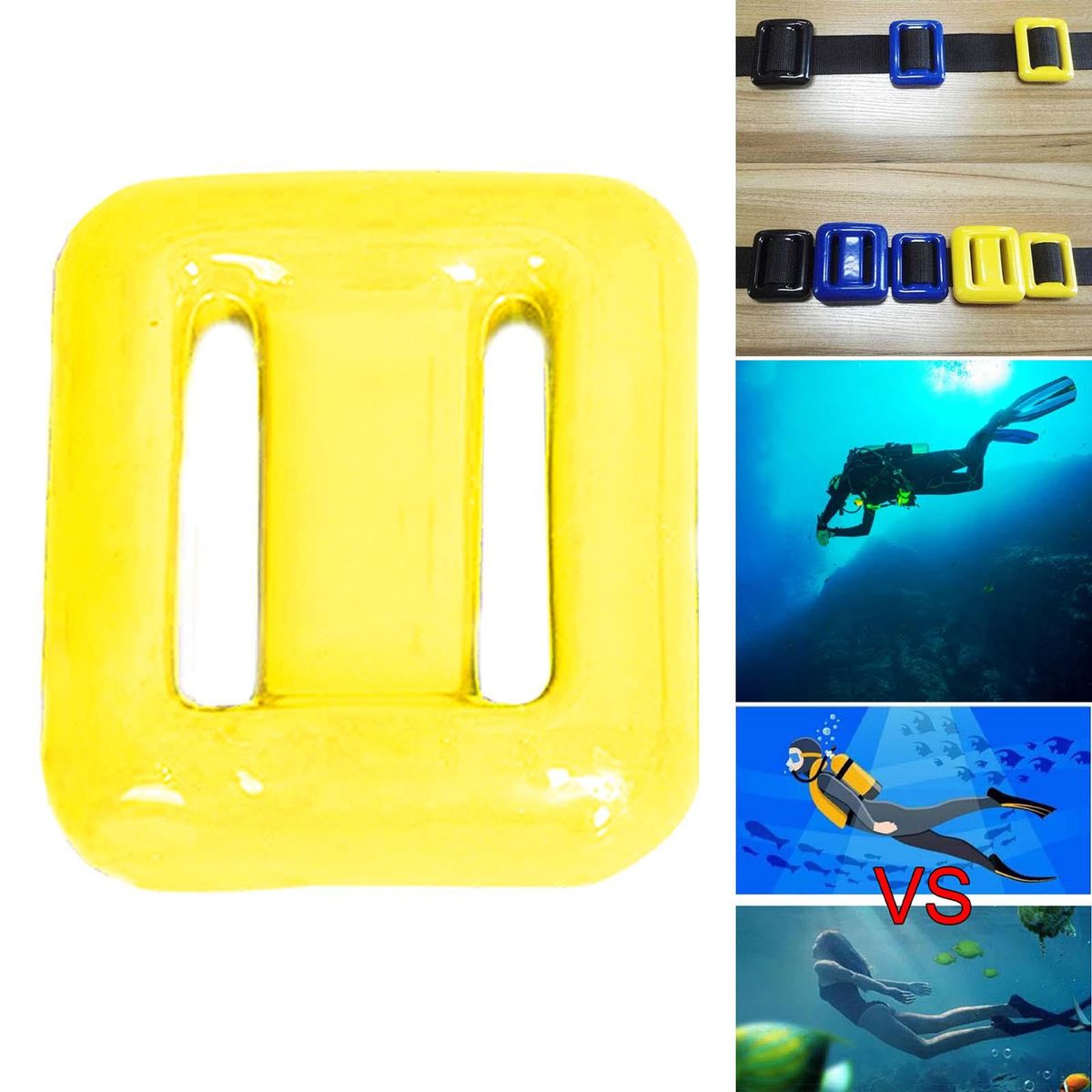 Solid Scuba Weights Diving Coated Counterweight PVC 0 Yellow 1500g