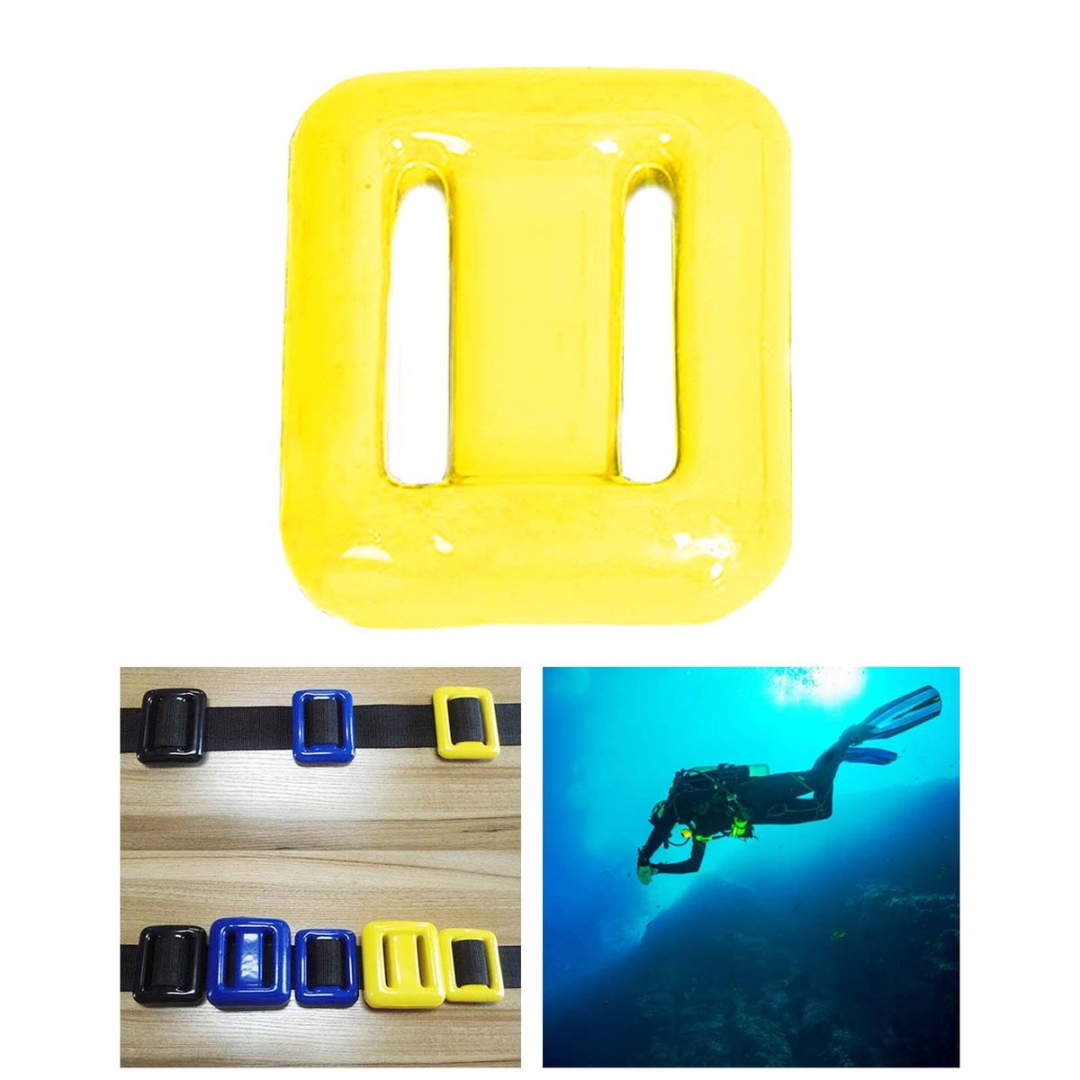 Solid Scuba Weights Diving Coated Counterweight PVC 0 Yellow 1500g