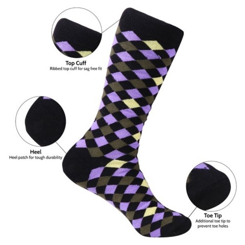 New Marino Spring Zest Men Socks - Set Of 12  -Pack 322