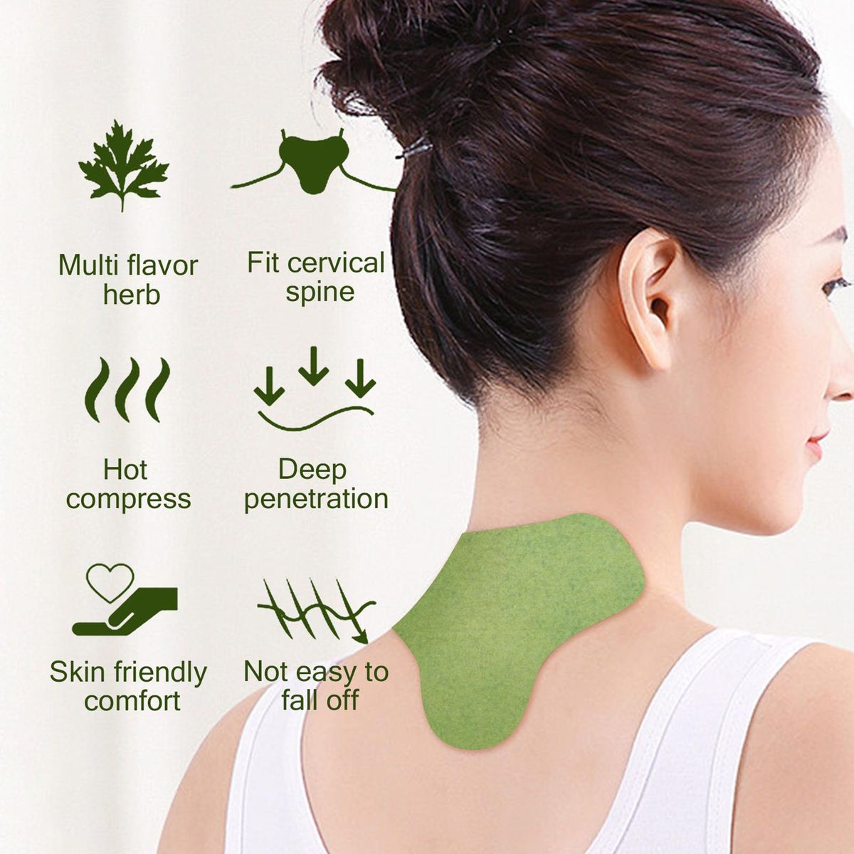 Jaysuing Wormwood Joint Rheumatoid Arthritises Pain Reliefs Shoulder and Neck Massage Body Care Patches Neck Shoulder Patch 10PCS/Box