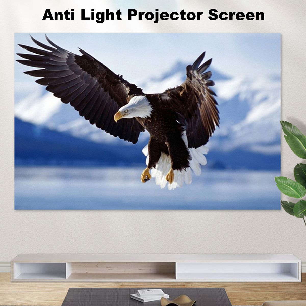 Projector Screen 120 Inch 16:9 HD Foldable Portable