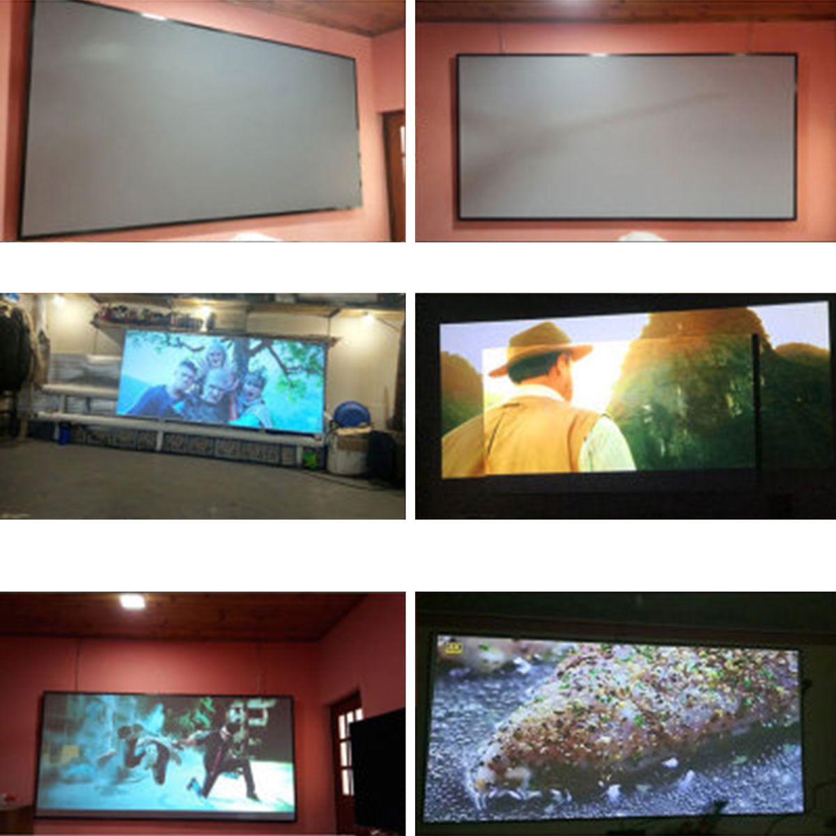 Projector Screen 120 Inch 16:9 HD Foldable Portable