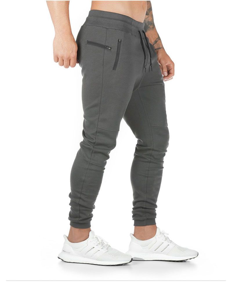 3pcs Men's Track Pants-Light Grey, Black, Green