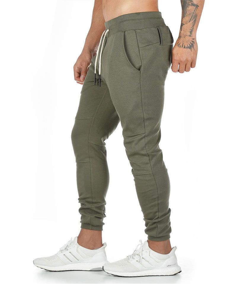 3pcs Men's Track Pants-Light Grey, Black, Green