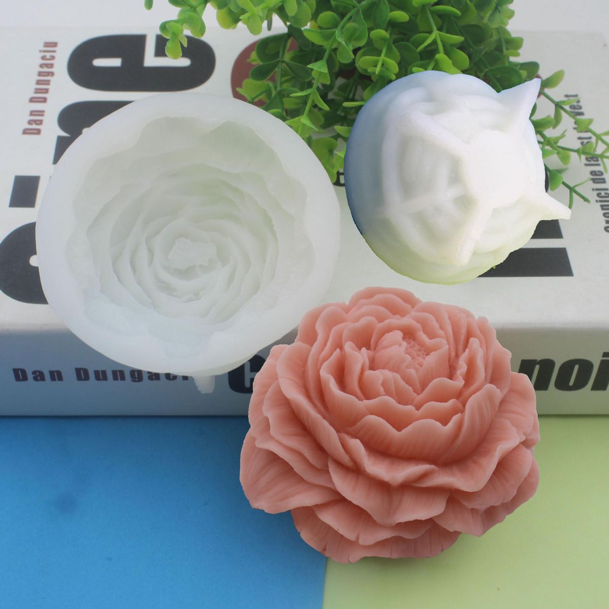 DIY Big Peony Flower Candle Silicone Mold 3D Handmade Soap Mold