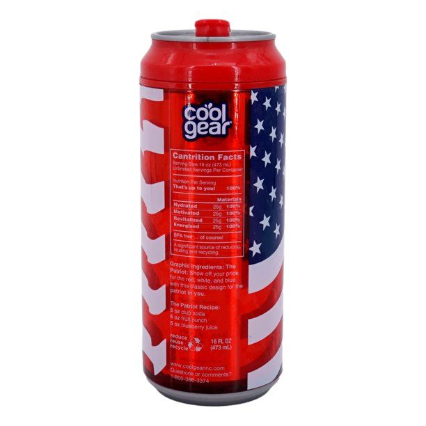 American Flag Spill-proof Water Flask 473ml
