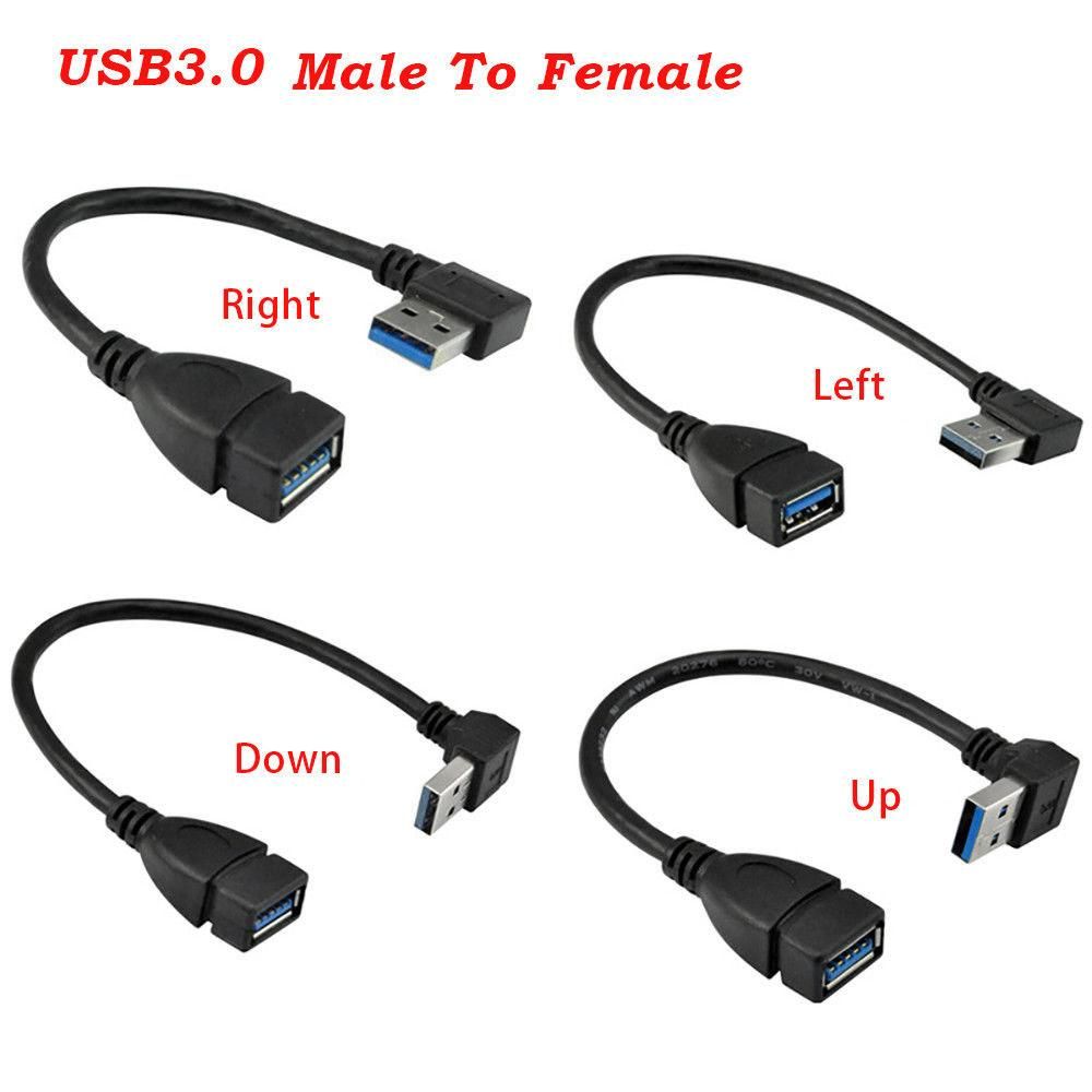 USB 3.0 Angle 90 Degree Extension Cable Male to Female