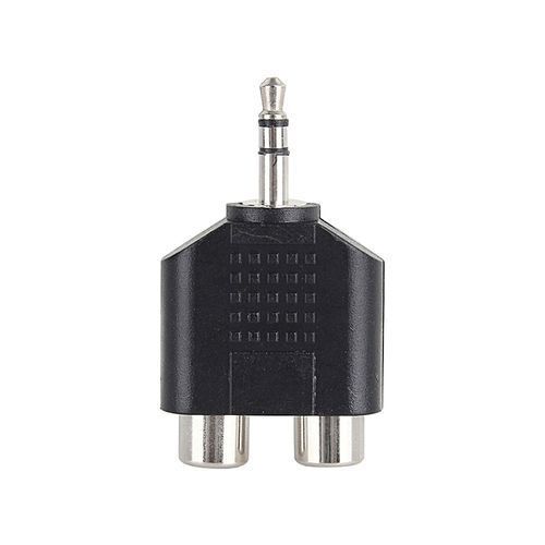 4 Pcs Male Jack To 2 Dual RCA Female Plug AV Connector