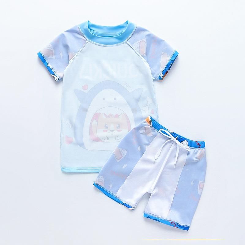 Children's Split Swimsuit Set Cartoon Cute 3-9 Years Old Two-Piece for Boys Water Park Swimsuit Elastic and Comfortable