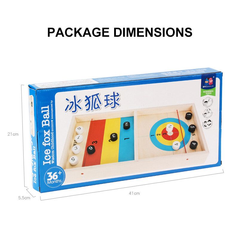 12 PCS 2 IN 1 2-Player Shuffleboard And Curling Tabletop Board Game Set For Children's Educational Toys