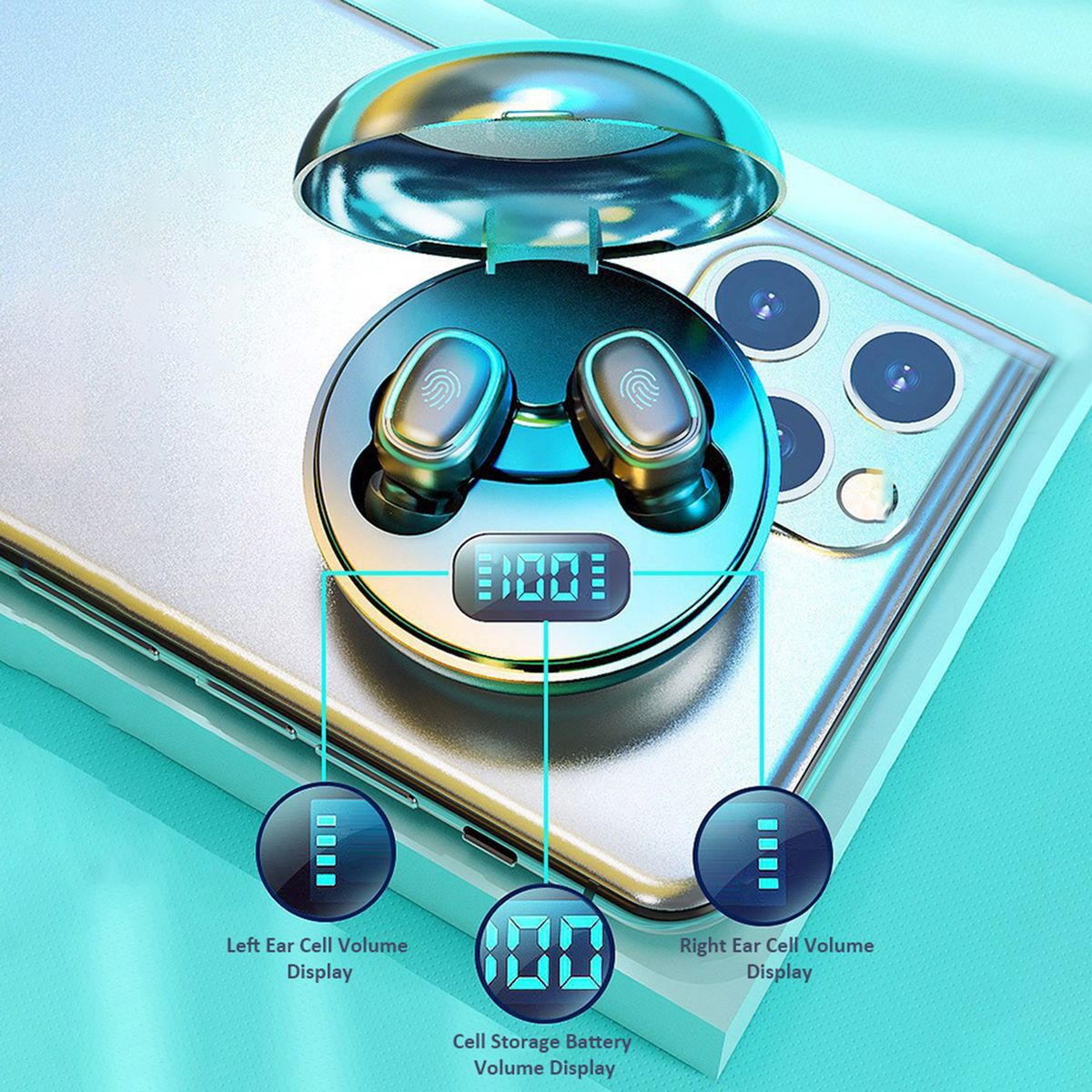 A10 BT Connected Headset Headphone Earphone Earmuff LEDs