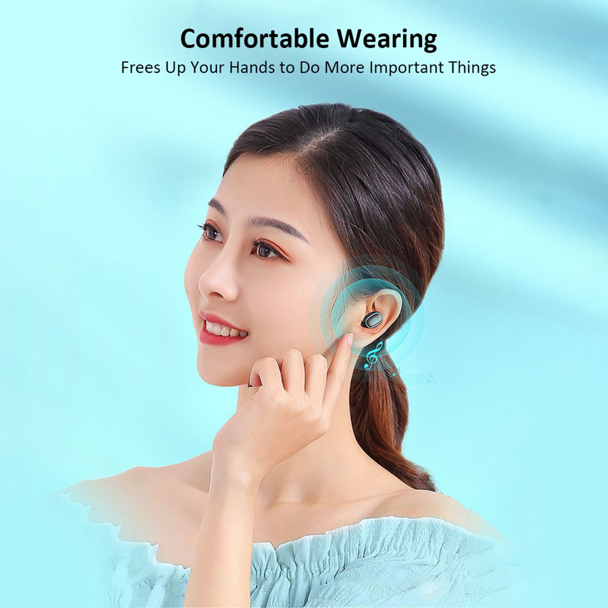 A10 BT Connected Headset Headphone Earphone Earmuff LEDs