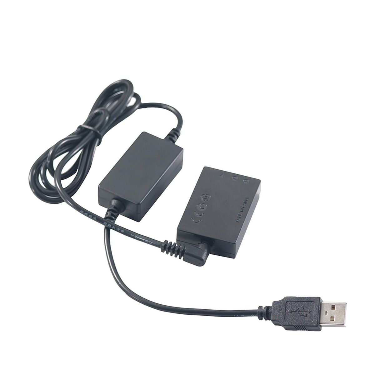 E12 Dummy Battery USB Cable Power Adapter Kit For EOS M2 M10 M50 M100
