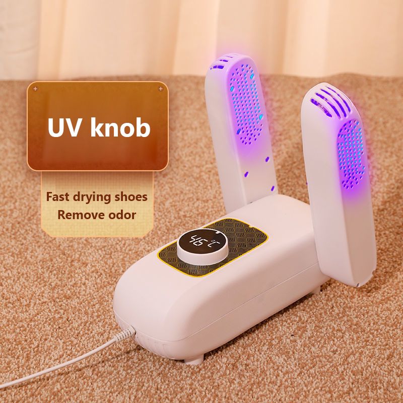 Intelligent Thermostatic Shoes Dryer Timing UV Sterlization Odor Remove Fast Heat Foot Warmer Heater For Winter High Quality EU-UV Knob Model