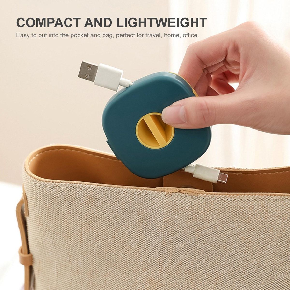 Tangle-Free Cord Organizer with Phone Stands Multifunction Cord Management Storage Cases Retractable Cable Winder Organizer for USB Data Cable Power Cords Headphones Cord