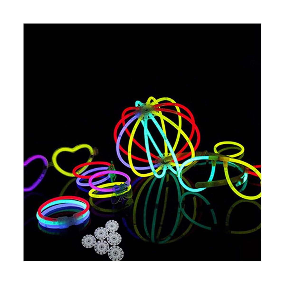 100PCS Fluorescence Light Glow Sticks Bracelets Necks Neon