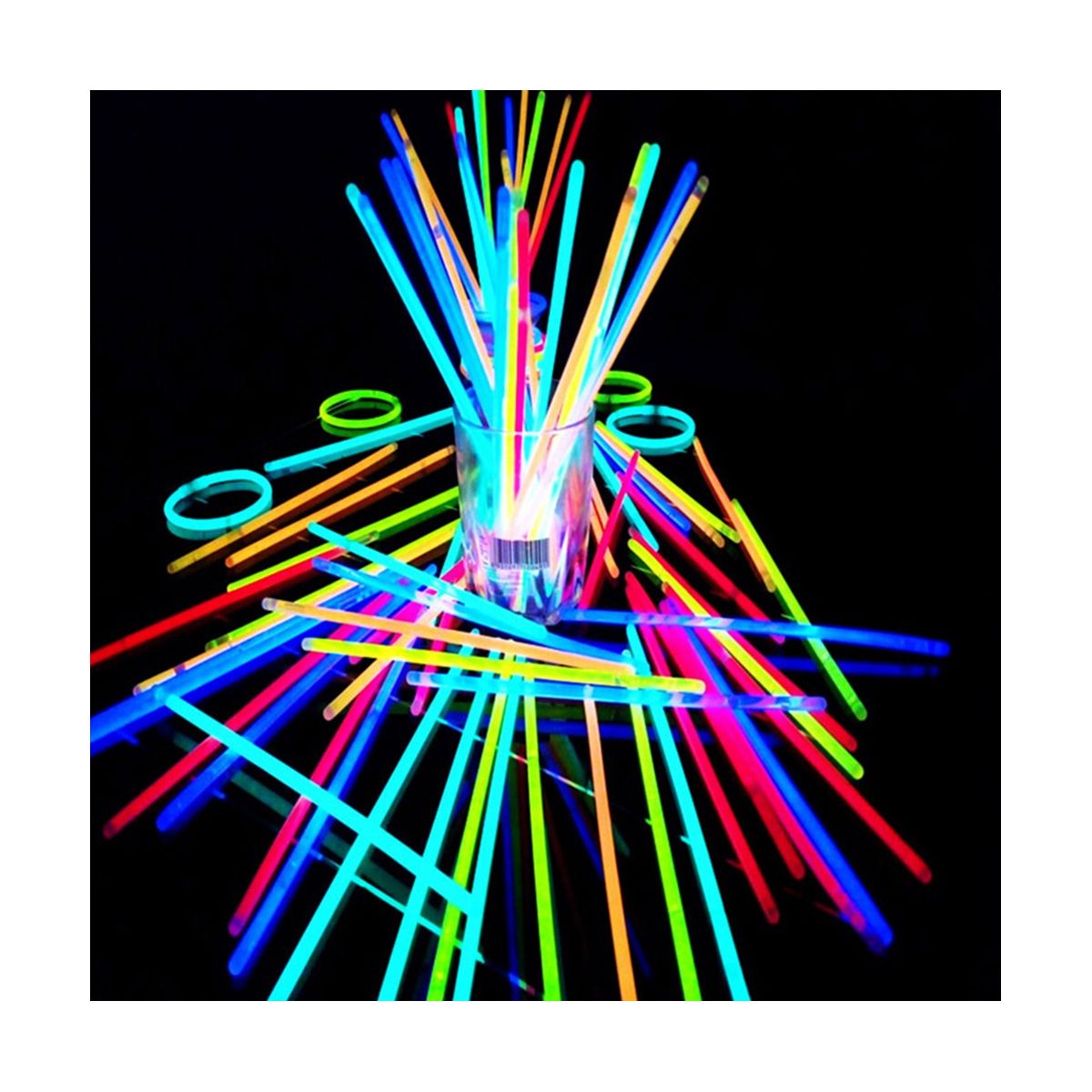 100PCS Fluorescence Light Glow Sticks Bracelets Necks Neon