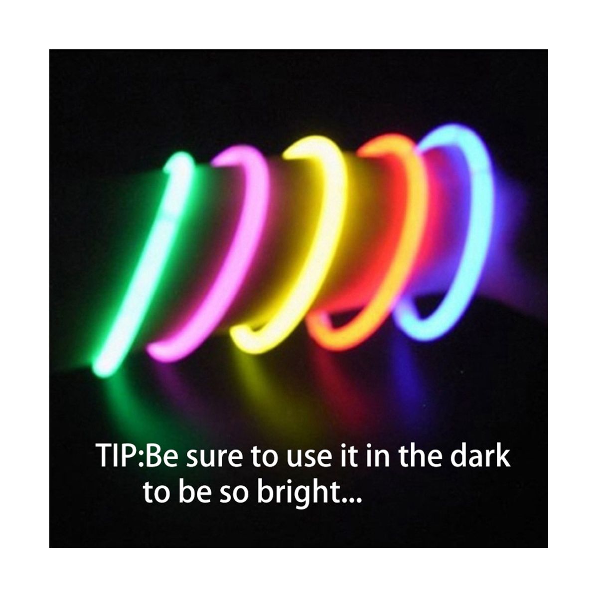 100PCS Fluorescence Light Glow Sticks Bracelets Necks Neon