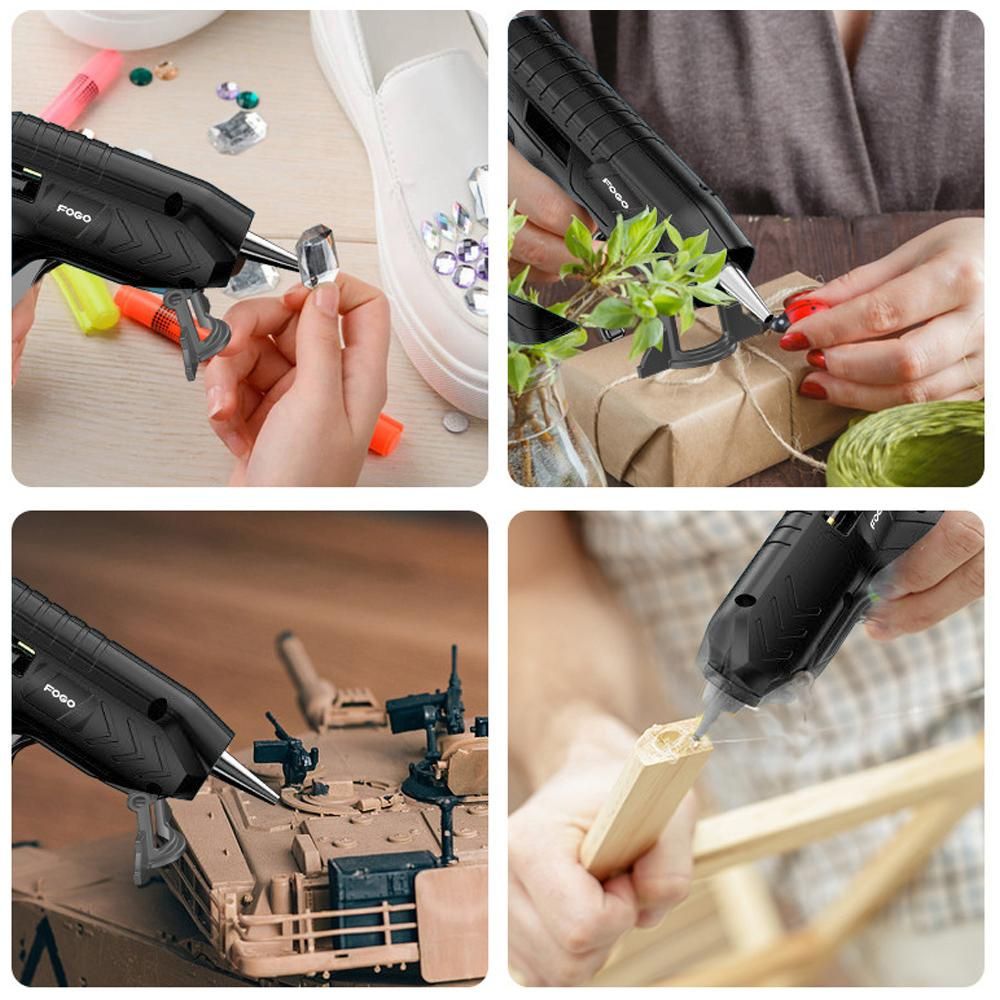 Professional Cordless Hot Melt Glue Machine USB Rechargeable Craft DIY Repairing Tool Kits with Glue-Stick